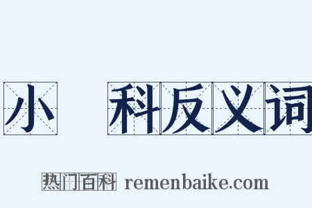 小兒科反义词是什么意思的图片